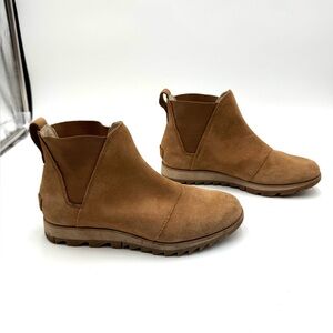 Sorel Tan Suede Ankle Booties